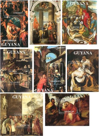 Guyana - 8 miniark - Stemplet