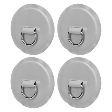 4 st Rostfritt Stål PVC D-Ring Patch med 30cm Ankarlina Grå Paddleboard Kanot Rafting Tillbehör [DB]