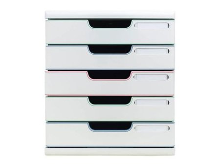 EXACOMPTA Blankettbox Modulo A4 Autentik 5 lådor vit - Lyreco - Kontorsmaterial - Till skrivbordet - Blankettfack och Boxar