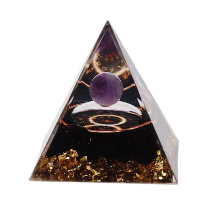 5 cm Healing Crystal Pyramid til Meditation - Organisk Stenspyramide Chakra Zodiac Energi Generator Tyren