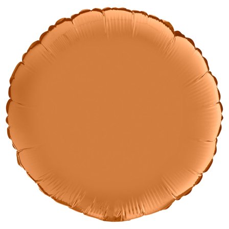 Rund Folieballon Satin Caramel