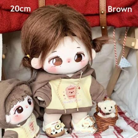 Dukke Hættetrøjer Sweatshirt Outfits BRUN 20CM Brown 20cm