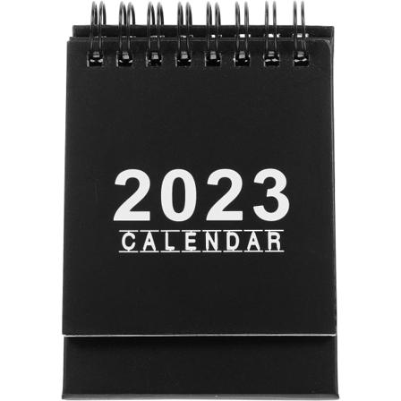 Galaxy 1:a 2023 Mini Stående Skrivbords Kalender Skrivbord Circle Gör-det-själv Memo Agenda Organizer Schemaplanerare (Svart)