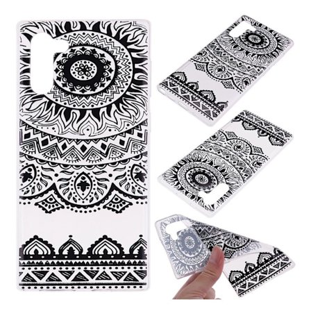 Deco Samsung Galaxy Note 10 cover - Sort Blomst