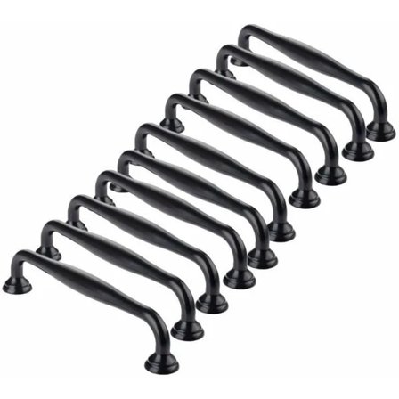 Moderne Sorte Håndtag: 128mm Køkken-, Skabs-, Soveværelseshåndtag - 411.10 stk - Perfekt