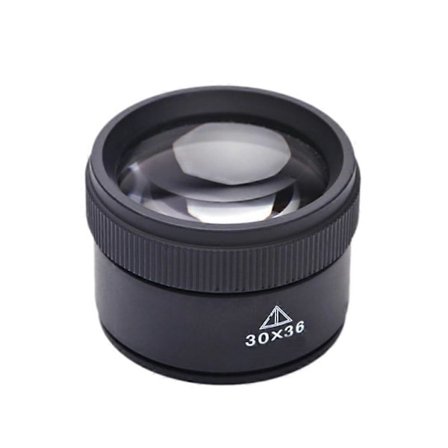 Lupe med forstørrelsesglass for inspeksjon av mynter, frimerker, smykker, 36 mm diameter, 1 pakke