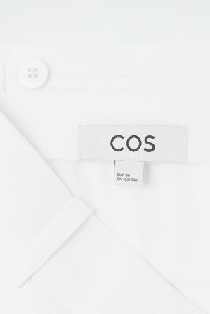 COS Women's Tailored Linen-Blend Trousers in White