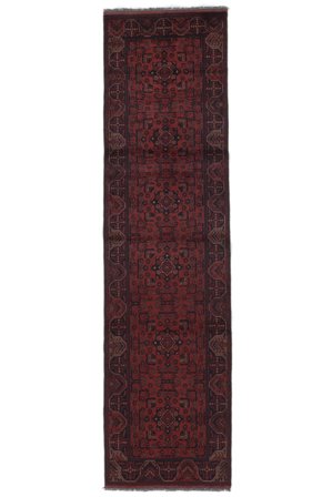 Afghan Khal Mohammadi Handknuten 79X293 Hallmatta Svart Afghanistan