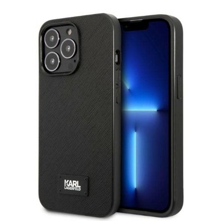 Karl Lagerfeld KLHCP13XSFMP2K iPhone 13 Pro Max 6,7" hård väska svart/svart Saffiano Plaque