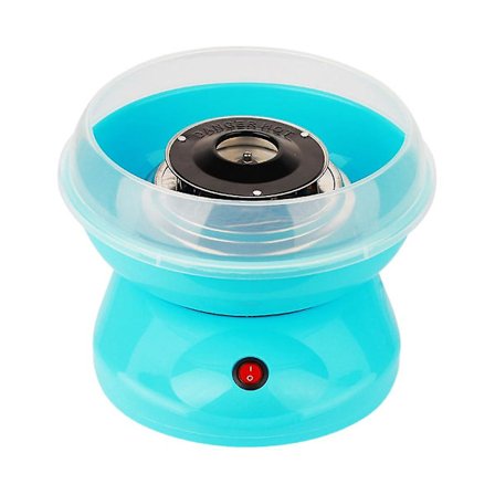 Mini bomullsgodteri-maskin Fashion Mini bomullsgodteri-maskin for sukker, harde drops, barnas gave (110V USG, blå)