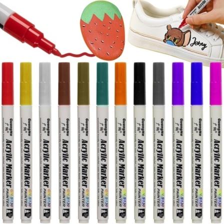 Akryylimerkkisetti – 12kpl Multicolor