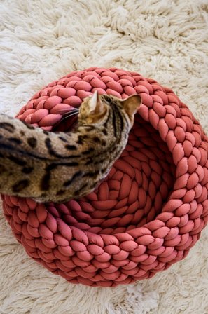 Jotex - Hunde-/katteseng ø 35 Cm Rosa - BOWIE - Kjøp Hundeseng/katteseng hos Jotex