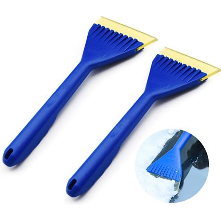 Pieces Bilskrapa för Vindruta, Mjuk Gummiskrapa med 30 cm Handtag för Avfrostning av Vatten och Snö