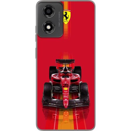 Yhteensopiva Puhelinkuori Motorola Moto E14 Ferrari Formula 1 -auto ikonisessa punaisessa muotoilussa urheilullisella tarkkuudella