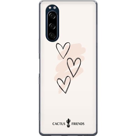 Yhteensopiva Puhelinkuori Sony Sony Xperia 5 Cactus and Friends - Soft Romance Sketch