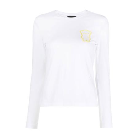 Emporio Armani, Long Sleeve Tops Biały, Kobieta, Rozmiar: XS