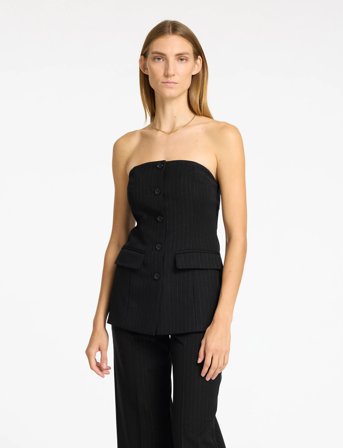 Selected Slfeli Bustier Top - Black - 40