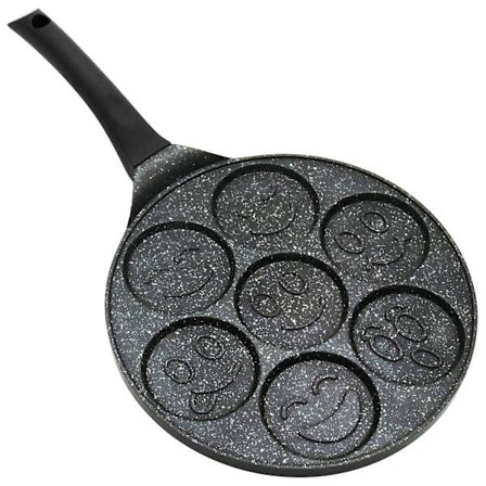 Universal Pandekagepande til Gas- og Induktionskomfurer med Non-Stick Overflade og 7 Glade Ansigter