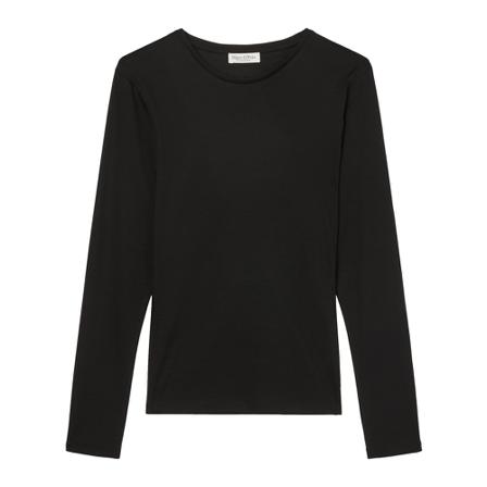 Marc O'Polo Long sleeve top, slim fit Sort, Dame