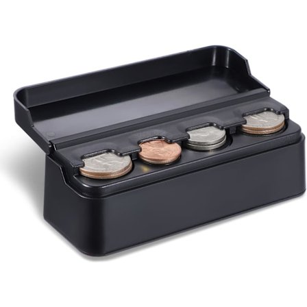 Møntbeholder til bil, møntskifter organiserer mønter i forskellige størrelser, instrumentbrætmonteret holder egnet til