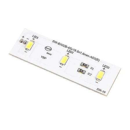 LED-ljusramp för kylskåp, ersättning för kylskåp ZBE2350HCA SW-BX02B, reservdel xh Vit