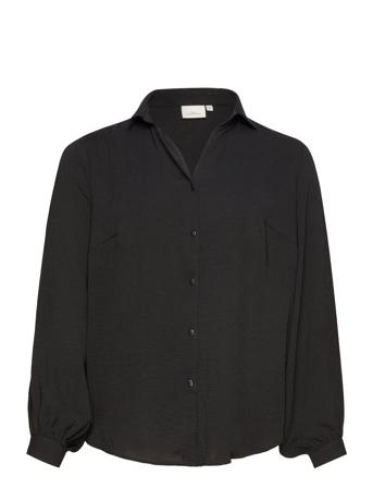 Carayo Jackie Ls Shirt Wvn Langermet Skjorte Svart ONLY Carmakoma*Betinget Tilbud