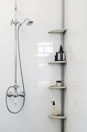 Jotex - Hjørnehylde Grå - LIS - Køb Badeværelsestilbehør hos Jotex