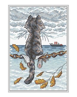 Broderikit Billede Et stykke af havet - M.P Studia