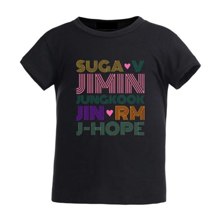 Bts Kortärmad T-shirt Med Bokstavstryck För Barn
