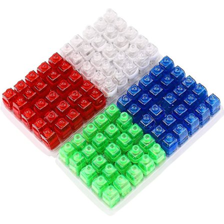 100 Pak Led Fingerlys, Blinkende Lysringe I Bulk Til Festgaver | Glød I Mørket Festartikler Til Børn Og Voksne