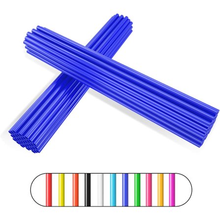 72 stk. blå eikebeskytter eikepyntdeksler beskyttelsesrør motocross pit dirt bike tilbehør