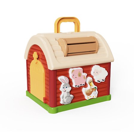 Legetøjssæt Bondegård med Dyr til 1-3 År, Montessori-læring & Låtsasleg Legetøj til Småbørn{Fyn184}
