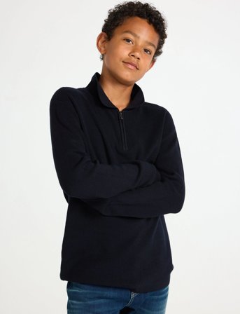 Lindex Sweater Rib Knit Collar - Navy - 170