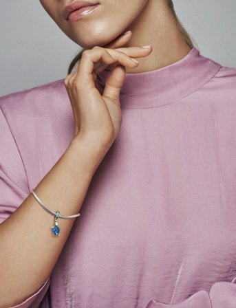 Pandora Sea Turtle Sterling Silver Dangle With Icy Green, Bleached Aqua Blue Crystal And Peacock Murano Glas - Silver - ONE SIZE