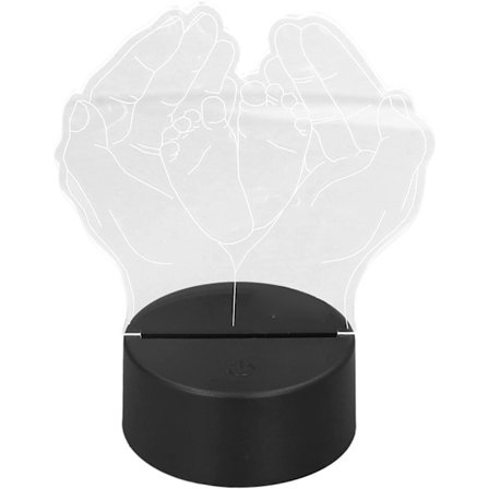 Nattlampe, berøringskontroll 3D nattlampe batteridrevet