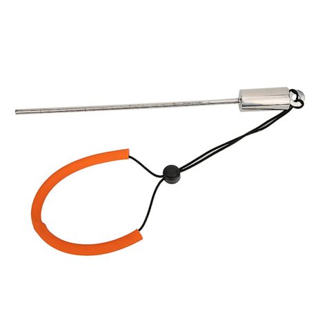 Rustfrit Stål Dykkerstang Pegepinde Stang Skala Under Vand Knock Sticks Tilbehør Med Orange Snøre