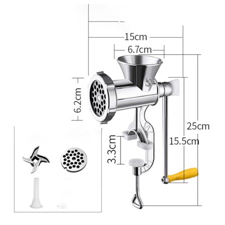 Multifunktionel hånddrevet enema-maskine, hvidløgskværn, chilimølle og hakkemaskine/mixer til dumplingfyld, velegnet til fremstilling af pølser