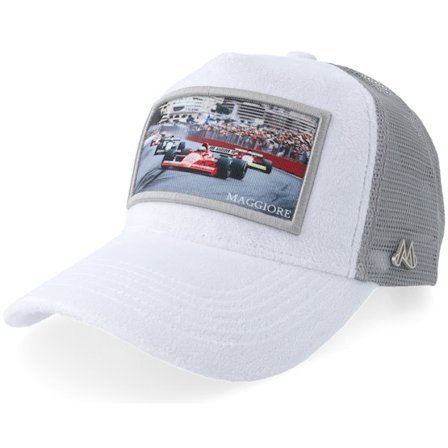 Maggiore - White trucker Caps - Limited Edition Racing White A-frame Trucker @ Hatstore