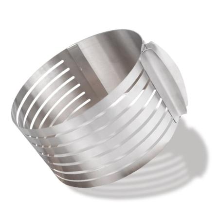 Moussekake-skjærer, lagkake-skjærer, justerbart kakeskjærsett i rustfritt stål, ideelt for å lage