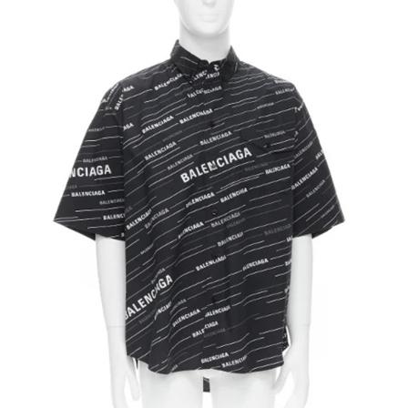 Balenciaga Vintage, Pre-owned Cotton tops Zwart, Dames, Maat:S,Katoen,print