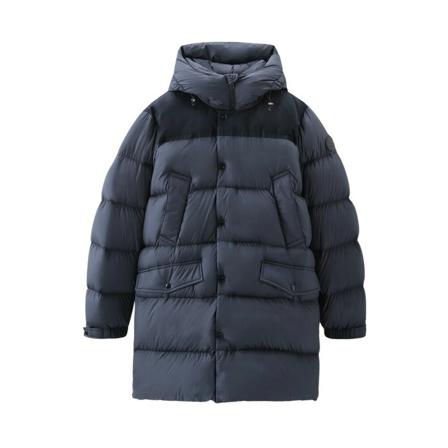 Woolrich, Down Coats Blauw, Heren, Maat:S