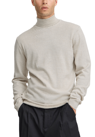 Casual Friday Cfkonrad Merino Roll Neck Knit Pullover Tröjor Herr Beige XXL