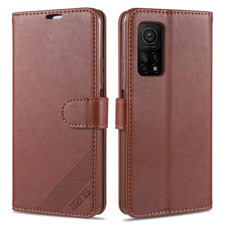 Xiaomi Mi 10T Pro - Stilrent Praktiskt Pl nboksfodral (AZNS) Brun