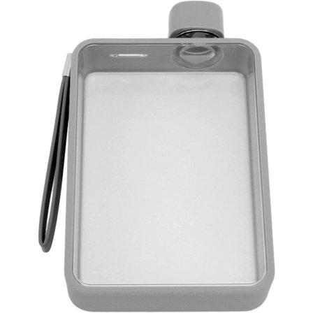 Gjennomsiktig flaske, flat vannflaske bærbar fitness 380ml slank