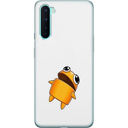 Kompatibel Mobilcover til OnePlus OnePlus Nord Orange tegnet figur med store øjne og dynamisk pose i legende stil