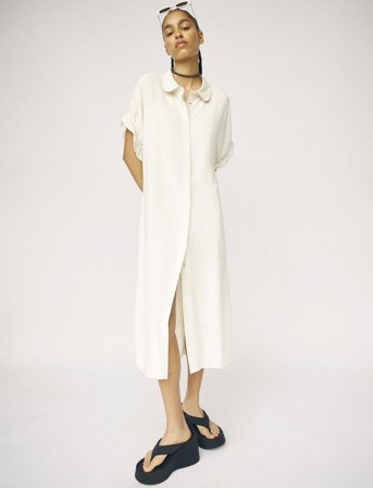 Object Objsanne Tiana S/S Dress Noos - White - 34
