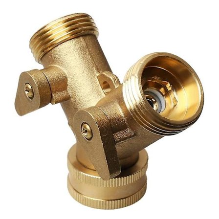 Mässinggrenrör, 3/4" Kran Y Splitter Mässinggrenrör Tvåvägs Tvättmaskin Slanganslutning