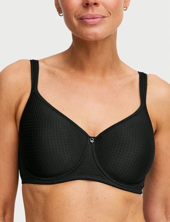 Swegmark Smooth Line Padded Wired Bra White - Black - B x 75