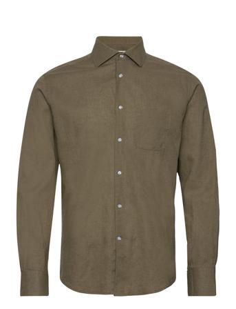 Bs Ferrol Casual Slim Fit Shirt Bruun & Stengade Khaki