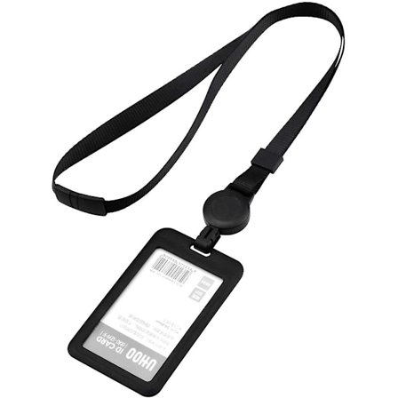 Tilbaketrekkende Badeskilt Holder Svart Badeskilt Holder Kort Halsbånd Kort Holder Kvinner Og Menn Kort Holder Med Lanyard For Arbeidskort Student 